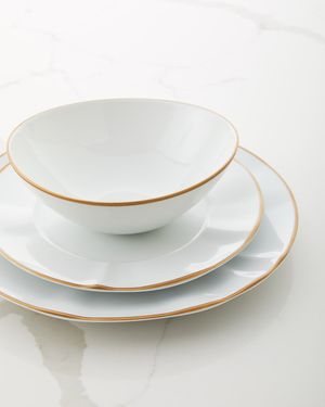 Gold Rim 12-Piece Dinnerware Set