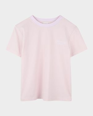 Girl's Script Logo-Print T-Shirt, Size 8-14