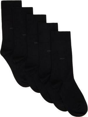 CDLP Five-Pack Black Mid Length Socks