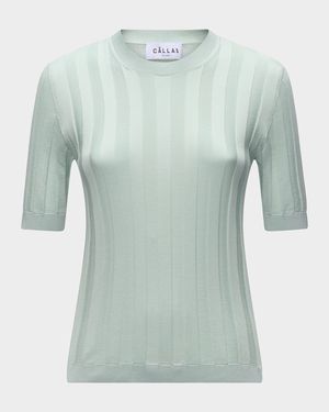 Deeda Crewneck Wide Rib Sweater