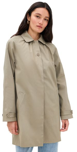 Peachy Den The Cheri Trench Coat Sage M