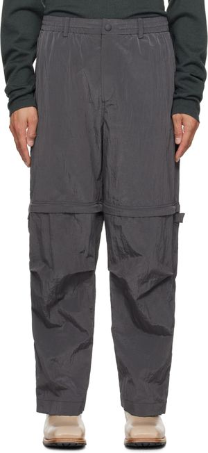 Solid Homme Gray Extension Light Trousers