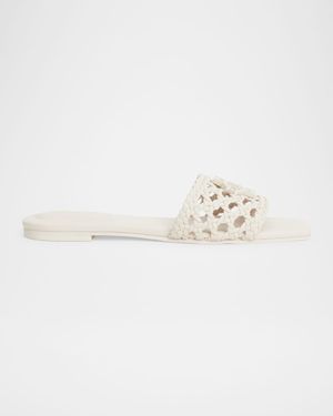 Dion Vegan Leather Flat Sandals