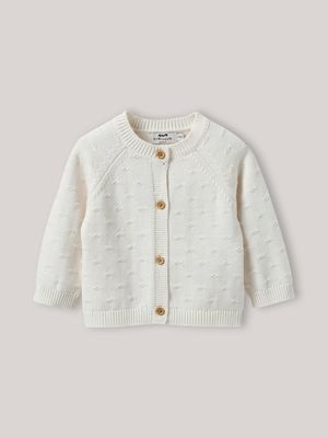 Cyrillus - Cardigan maille ajourée en coton biologique - Taille 36M - Blanc