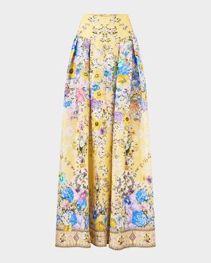Darling Buds Corset Waist Maxi Skirt