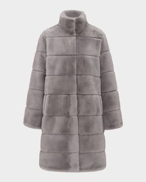 Fur-Free Reversible Faux Mink Coat