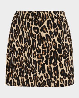 Leopard Mini Trouser Skirt