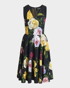 Peony Rose Cady Sleeveless Midi Dress