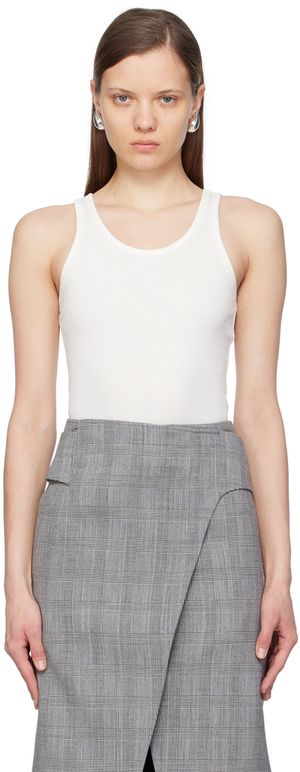 RECTO Off-White Patch Tank Top