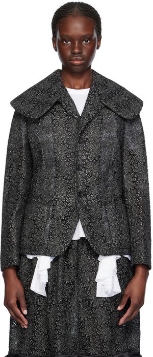 Comme des Garçons Comme des Garçons Black Floral Jacket