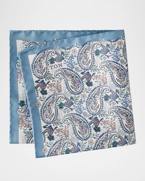Men's Paisley Silk Pocket Square