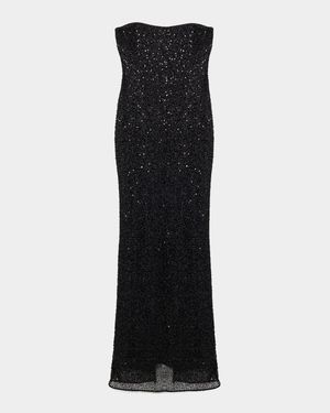Xyla Strapless Sequin Column Gown