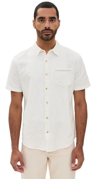 Marine Layer Classic Stretch Selvage Shirt Natural S