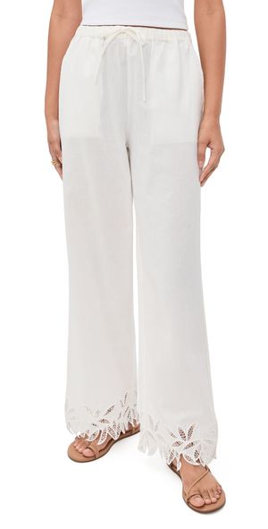 RAILS Emmie Pants White Palm Embroidery S