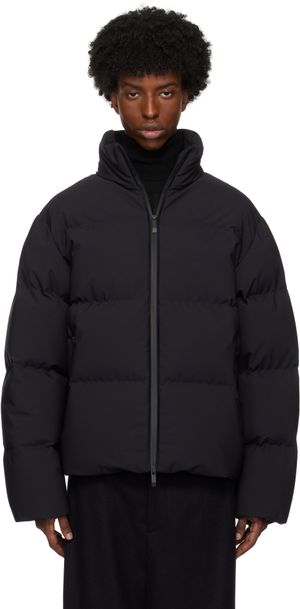 Moncler Blouson court Misonet noir rembourré en duvet