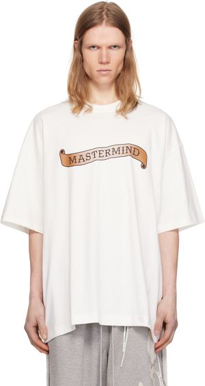 MASTERMIND WORLD White Oversized Skull Tattoo T-shirt