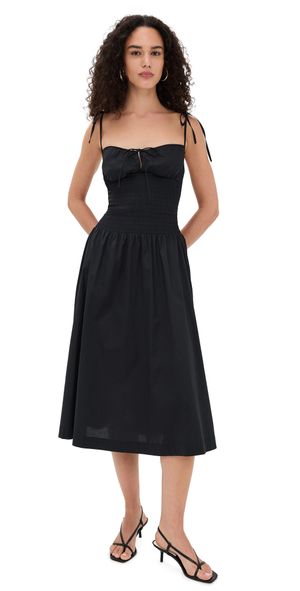 GUIZIO Lura Midi Dress Black XXL