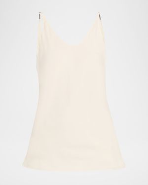 Silk Cowl-Backless Camisole Top