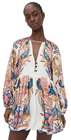 FARM Rio Sea Garden Off-White Mini Dress Sea Garden Off-White XXS