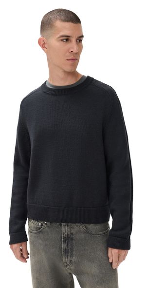 Our Legacy True Roundneck Sweater Off Black Rustic Merino 46