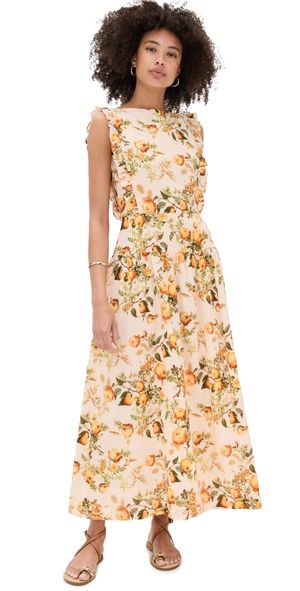 Damaris Bailey Aurora Dress Pear Flora Print M