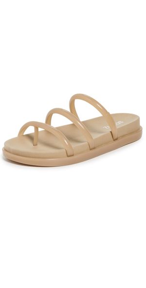 Schutz Polly Sporty Jelly Sandals Beige Cuban Sand 5