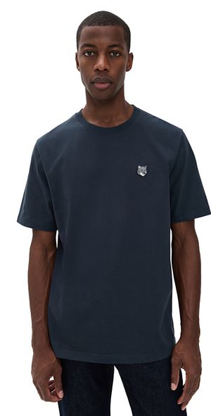 Maison Kitsuné Grey Fox Head Patch Comfort Tee Classic Navy XL