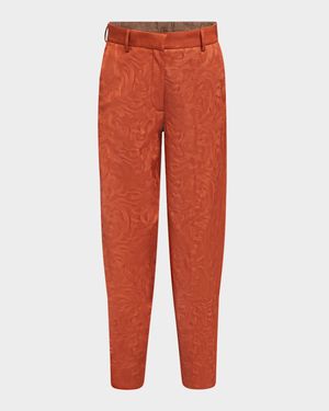 Paxy Straight-Leg Jacquard Pants