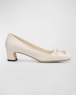 Elme Leather Bow Ballerina Pumps