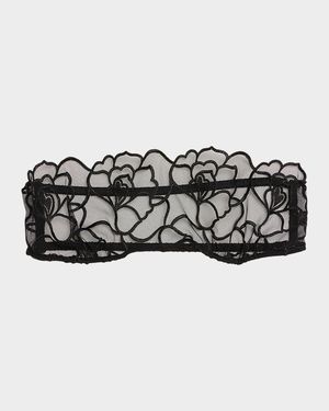 Petite Chou Embroidered Stretch Tulle Bandeau