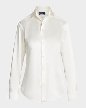 Slim-Fit Silk Shirt