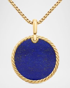 DY Elements Disc Pendant in 18K Gold, 32mm