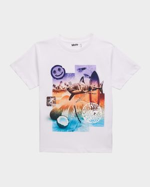 Boy's Rame Collage Surf Short-Sleeve T-Shirt, Size 8-16