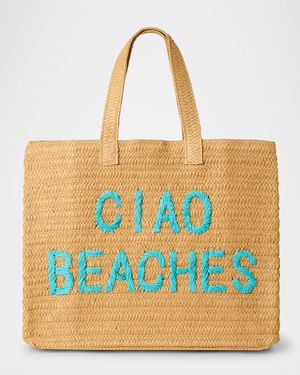 Ciao Beaches Straw Tote Bag