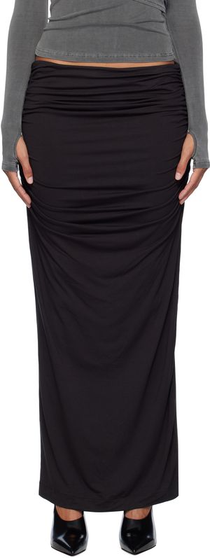 Entire Studios Black Surge Midi Skirt