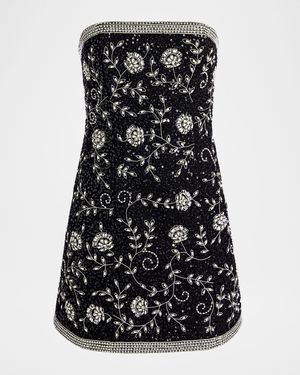 Katia Embellished Strapless Mini Dress