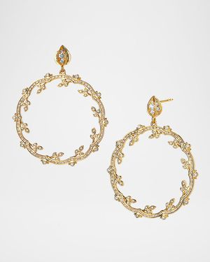 18K Diamond Mogul Twine Earrings