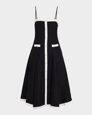 Cordelia Sleeveless Button-Front Midi Dress