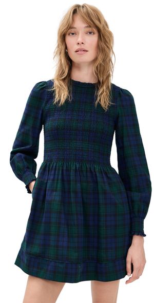Hill House Home The Lilia Nap Dress Blackwatch Tartan L