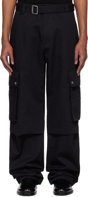 JACQUEMUS Black La Casa 'The cargo pants' Cargo Pants