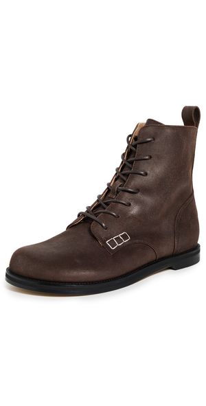 JW Anderson Loafer Lace Up Boots Deep Walnut 41