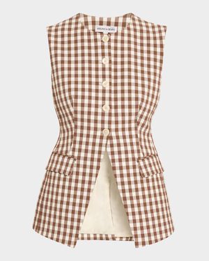 Lois Gingham Tailored Vest