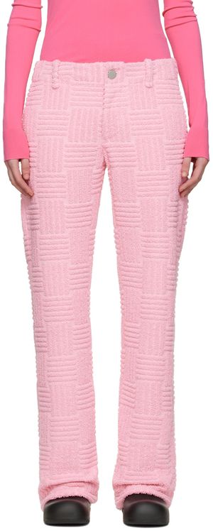 Bottega Veneta Pink Intreccio Trousers