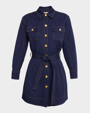 Velma Belted Mini Shirtdress