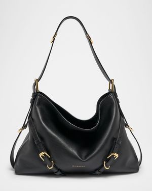 Voyou Medium Shoulder Bag in Shiny Leather