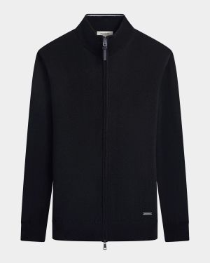 Men's Wool Full-Zip Sweater