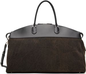 The Row Black & Brown XL George Duffle Bag