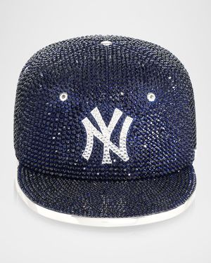 NY Yankees Cap Crystal Clutch Bag