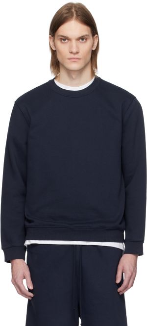 SKIMS Navy Fleece Lounge Classic Sweatshirt