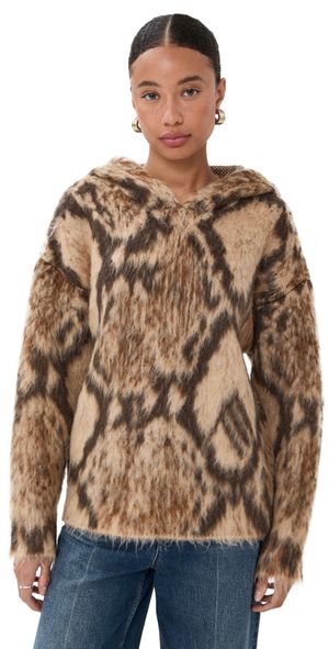 The Attico Hooded Pullover Brown Shades 36